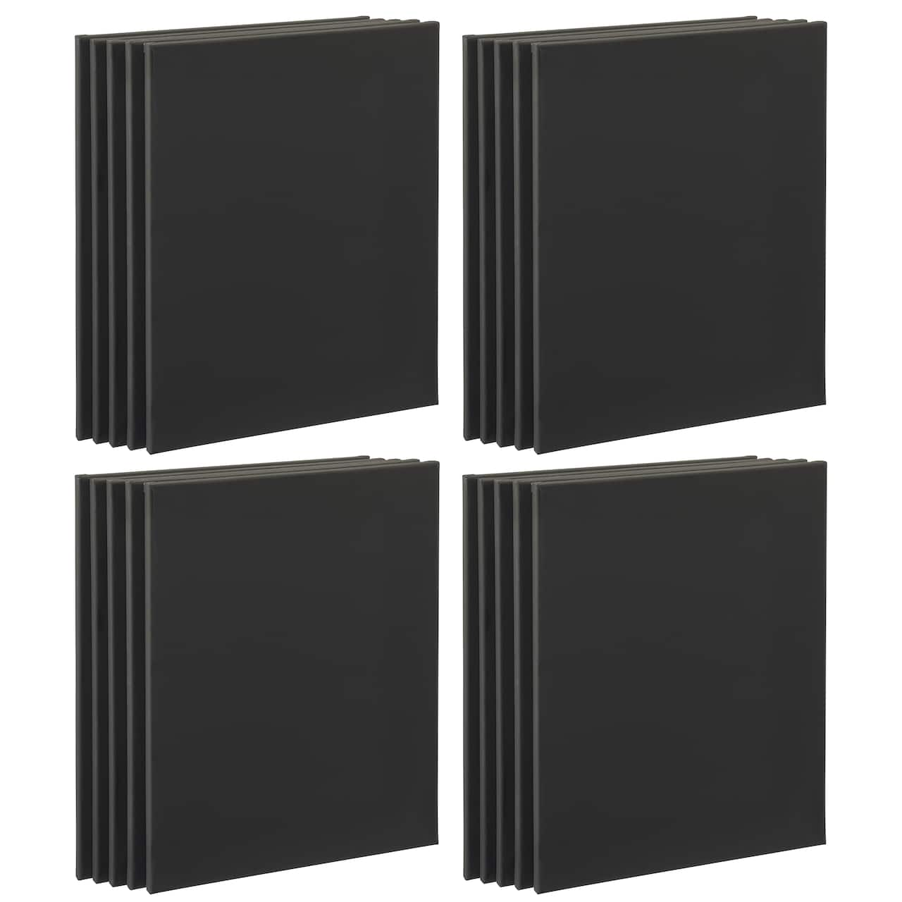 4 Packs: 5 ct. (20 total) 16&#x22; x 20&#x22; Black Canvas Super Value Pack by Artist&#x27;s Loft&#xAE; Necessities&#x2122;